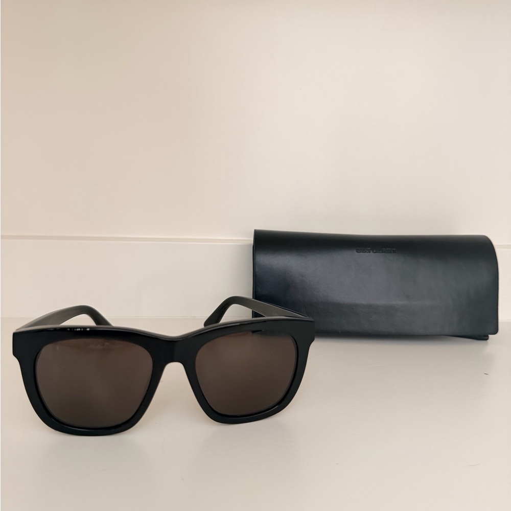 Saint Laurent Black Sunglasses with black lenses